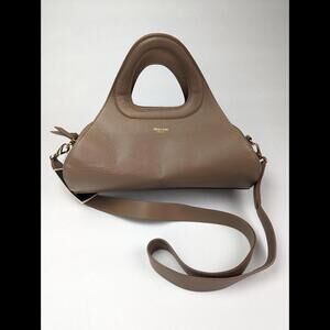 [GONE] NWT CHIARA BONI Nicolle Grained Leather Purse Truffle Brown Shoulder Bag
